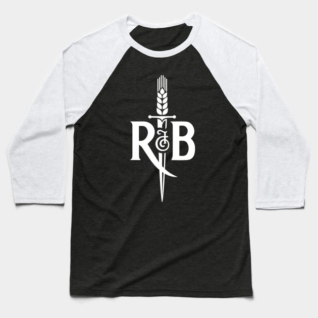 R&B "Wheat Dagger" Black & White Baseball T-Shirt by Romeo & Brewliet